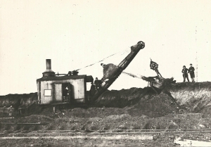 Экскаватор Марион на планировке 1934 г Рытье котлованов под цеха